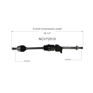 GSP North America Front Passenger Side CV Axle Assembly for 2007 Mini Cooper - NCV72510
