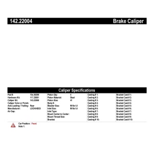 Centric Posi Quiet™ Loaded Brake Caliper for 1990 Land Rover Range Rover - 142.22004