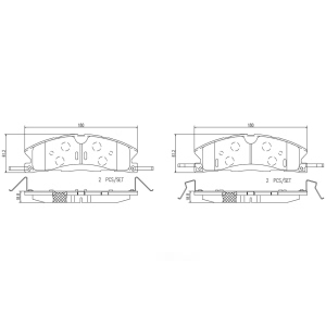 brembo Premium Ceramic Front Disc Brake Pads for 2016 Lincoln MKS - P24178N