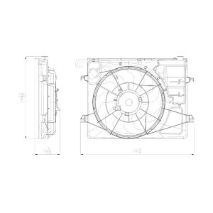 TYC Dual Radiator And Condenser Fan Assembly for 2010 Kia Forte Koup - 622270