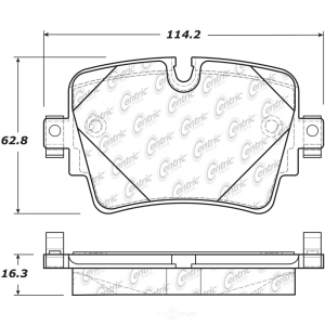 Centric Posi Quiet™ Semi-Metallic Rear Disc Brake Pads for 2019 Jaguar F-Type - 104.17530