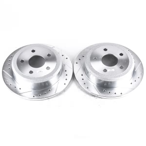 Power Stop PowerStop Evolution Performance Drilled, Slotted& Plated Brake Rotor Pair for 2007 Jeep Wrangler - AR8382XPR