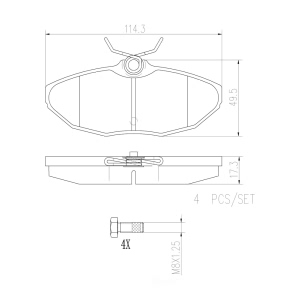 brembo Premium Ceramic Rear Disc Brake Pads for 2004 Jaguar Vanden Plas - P36013N