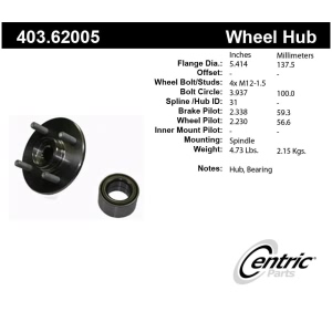 Centric Premium™ Wheel Hub Repair Kit for 1991 Saturn SC - 403.62005