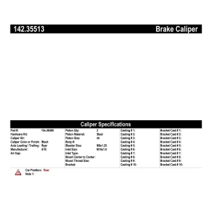 Centric Posi Quiet™ Loaded Brake Caliper for 2002 Mercedes-Benz CL500 - 142.35513