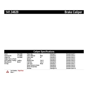 Centric Semi-Loaded Brake Caliper for 2018 BMW 430i - 141.34629