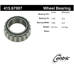 Centric Premium™ Front Driver Side Inner Wheel Bearing for 2016 Ford F-350 Super Duty - 415.67007