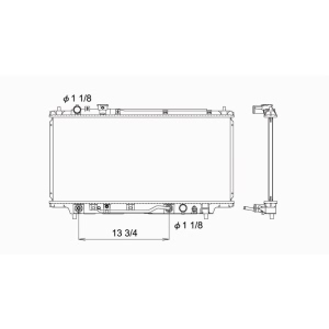 TYC Engine Coolant Radiator for 1997 Mazda Protege - 1704