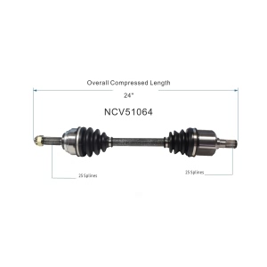 GSP North America Front Passenger Side CV Axle Assembly for 1993 Mitsubishi Mirage - NCV51064