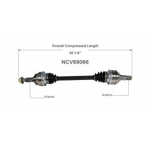 GSP North America Rear Driver Side CV Axle Assembly for 2006 Lexus GS300 - NCV69066