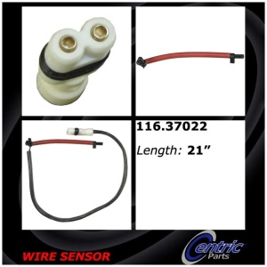 Centric Brake Pad Sensor Wire for Porsche 911 - 116.37022