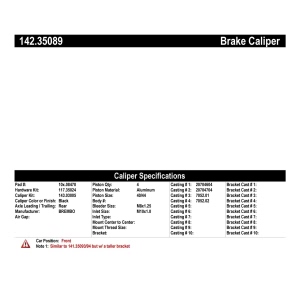 Centric Posi Quiet™ Loaded Brake Caliper for 2001 Mercedes-Benz CL500 - 142.35089