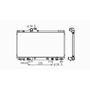 TYC Engine Coolant Radiator for Lexus IS300 - 2356