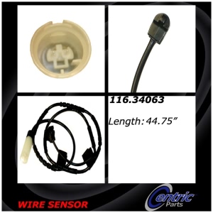 Centric Rear Brake Pad Sensor for 2011 Mini Cooper - 116.34063