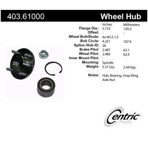 Centric Premium™ Wheel Hub Repair Kit for 1986 Ford Tempo - 403.61000