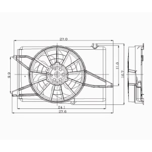 TYC Dual Radiator And Condenser Fan Assembly for 1994 Ford Taurus - 620220