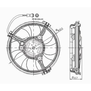 TYC A/C Condenser Fan Assembly for Volkswagen - 610920