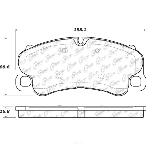 Centric Posi Quiet™ Semi-Metallic Front Disc Brake Pads for 2020 Porsche 718 Spyder - 104.17420