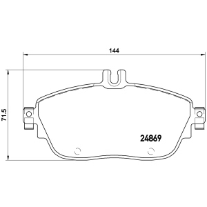 brembo Premium Low-Met OE Equivalent Front Brake Pads for 2019 Mercedes-Benz GLA250 - P50093