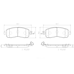 brembo Premium Ceramic Front Disc Brake Pads for 2018 Nissan Altima - P56104N