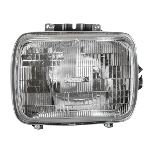 TYC Replacement 7X6 Rectangular Driver Side Chrome Sealed Beam Headlight for 1986 Jeep Wagoneer - 22-1026