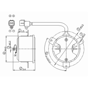 TYC Driver Side Engine Cooling Fan Motor for 2002 Kia Optima - 631260