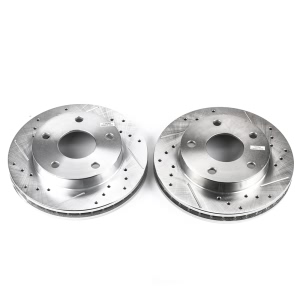 Power Stop PowerStop Evolution Performance Drilled, Slotted& Plated Brake Rotor Pair for 1999 Dodge Ram 1500 - AR8729XPR