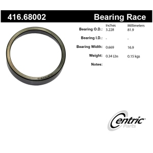 Centric Premium™ Front Inner Wheel Bearing Race for Plymouth - 416.68002