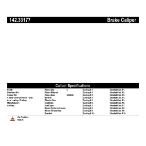 Centric Posi Quiet™ Loaded Brake Caliper for Audi RS5 - 142.33177