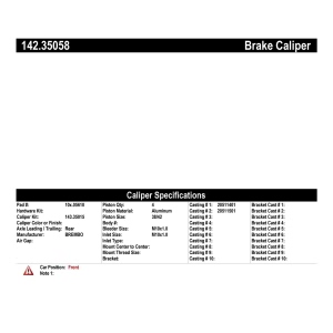 Centric Posi Quiet™ Loaded Brake Caliper for Mercedes-Benz 500E - 142.35058