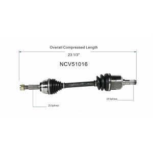GSP North America Front Passenger Side CV Axle Assembly for 1991 Plymouth Colt - NCV51016