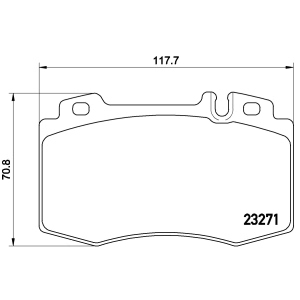 brembo Premium Low-Met OE Equivalent Front Brake Pads for 2004 Mercedes-Benz ML500 - P50041