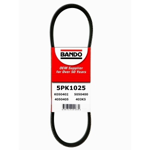 BANDO Rib Ace™ V-Ribbed Serpentine Belt for 2005 Chevrolet Malibu - 5PK1025
