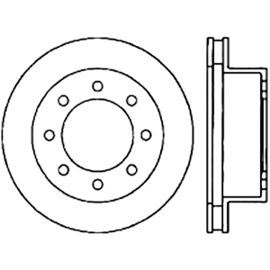 Centric Premium™ Brake Rotor for 2000 Dodge Ram 2500 - 125.67046