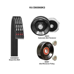 Dayco Demanding Drive Kit for 1996 Plymouth Grand Voyager - D60968K3