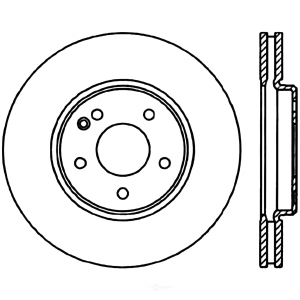 Centric SportStop Drilled 1-Piece Front Brake Rotor for 2006 Mercedes-Benz E350 - 128.35062