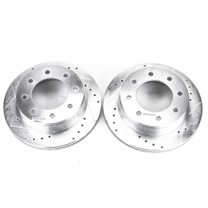 Power Stop PowerStop Evolution Performance Drilled, Slotted& Plated Brake Rotor Pair for 2006 Hummer H2 - AR8643XPR