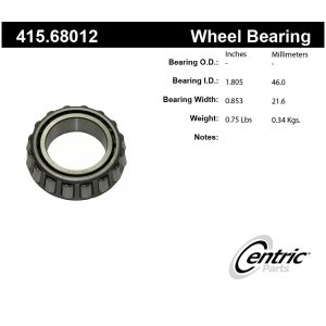 Centric Premium™ Bearing Cone for Land Rover - 415.68012