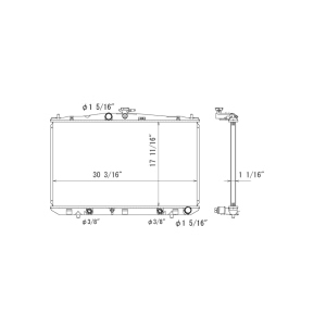 TYC Engine Coolant Radiator for 2010 Lexus RX350 - 13117