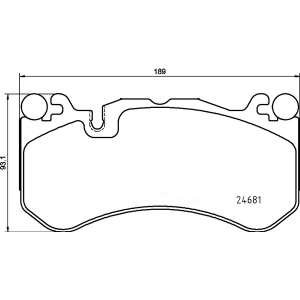 brembo Premium Low-Met OE Equivalent Front Brake Pads for 2009 Mercedes-Benz SL63 AMG - P50142