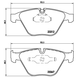 brembo Premium Low-Met OE Equivalent Front Brake Pads for BMW 1 Series M - P06046