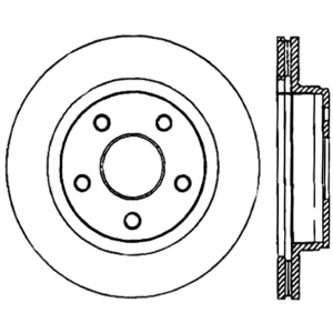 Centric Premium™ Brake Rotor for 2012 Ram 1500 - 125.67053