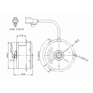 TYC Passenger Side Engine Cooling Fan Motor for Toyota - 630260