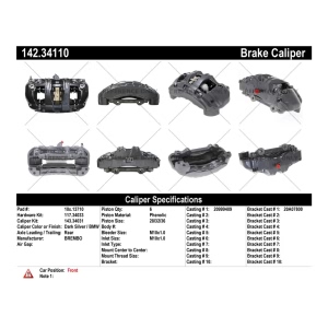 Centric Posi Quiet™ Loaded Brake Caliper for 2013 BMW 135is - 142.34110