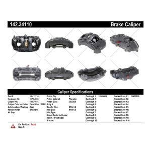 Centric Posi Quiet™ Loaded Brake Caliper for 2008 BMW 135i - 142.34110