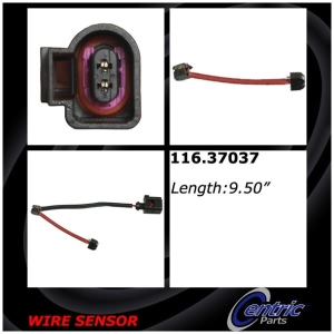 Centric Rear Brake Pad Sensor for Porsche Cayenne - 116.37037