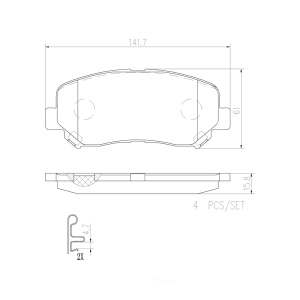 brembo Premium Ceramic Front Disc Brake Pads for 2013 Mazda CX-5 - P49045N