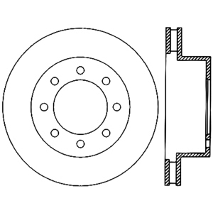 Centric Premium™ Brake Rotor for 2008 Dodge Ram 3500 - 125.67061