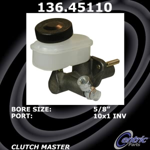 Centric Premium™ Clutch Master Cylinder for 1992 Mazda MX-6 - 136.45110