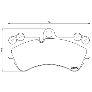 brembo Premium Low-Met OE Equivalent Front Brake Pads for 2005 Porsche Cayenne - P85069